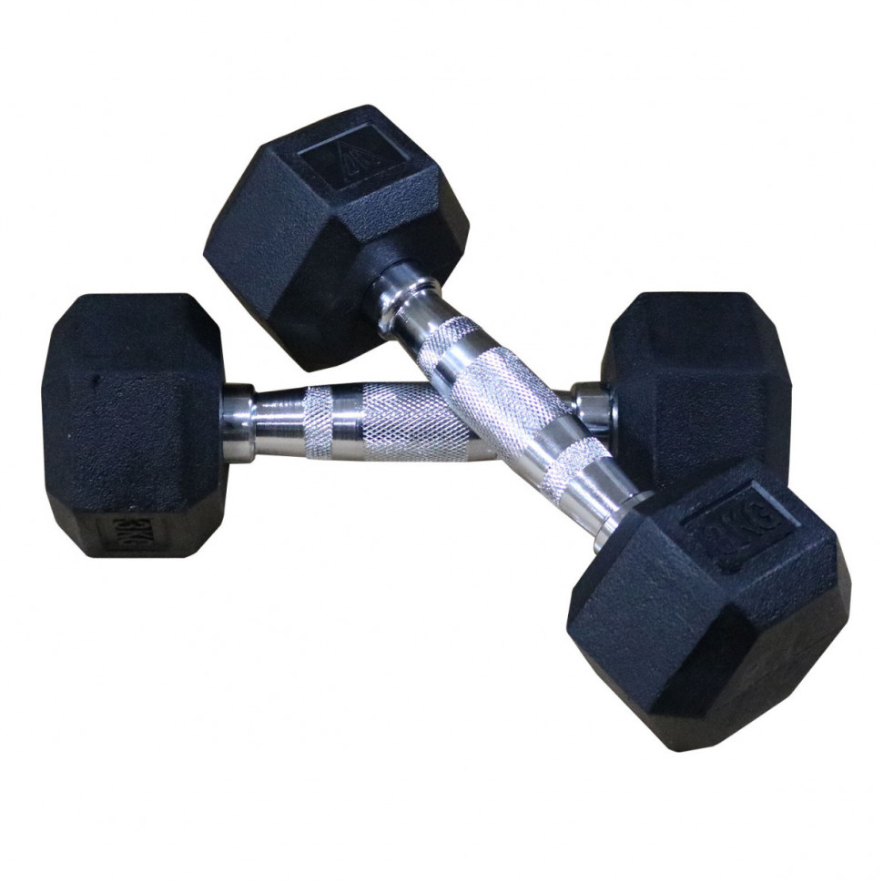 Гантели DFC гексаг. обрезиненная пара DB001-17,5 кг